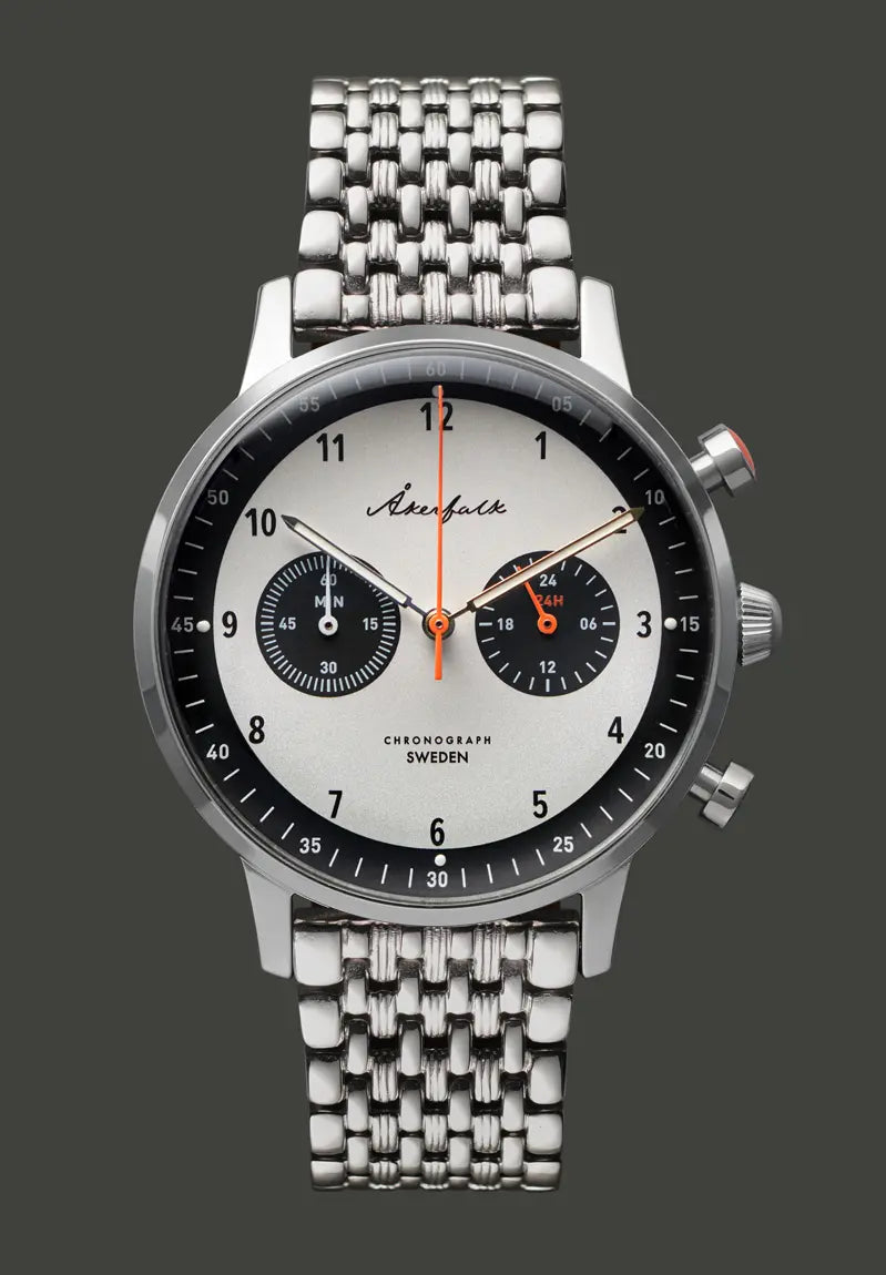 Chronograph Panda 12H/24H Watch | Akerfalk Sweden